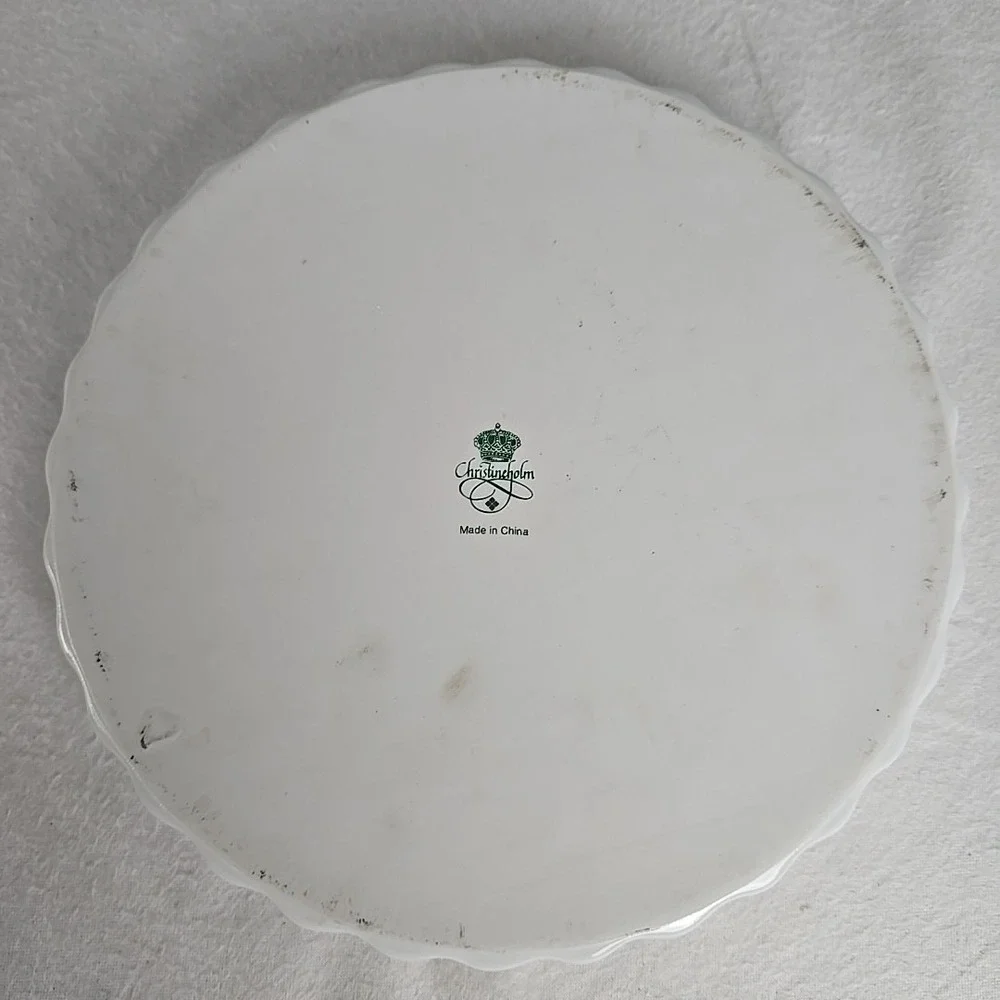 Christineholm Porcelain Floral Pattern Quiche Tart Pie‎ Plate 9.5
